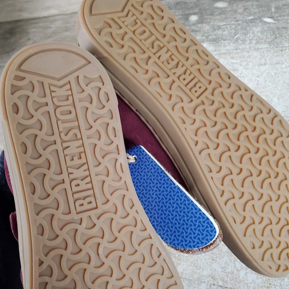 Birkenstock Kids Davao‎ Shoes Sz 1 EU 32 Mixed Leather Sneakers Plum